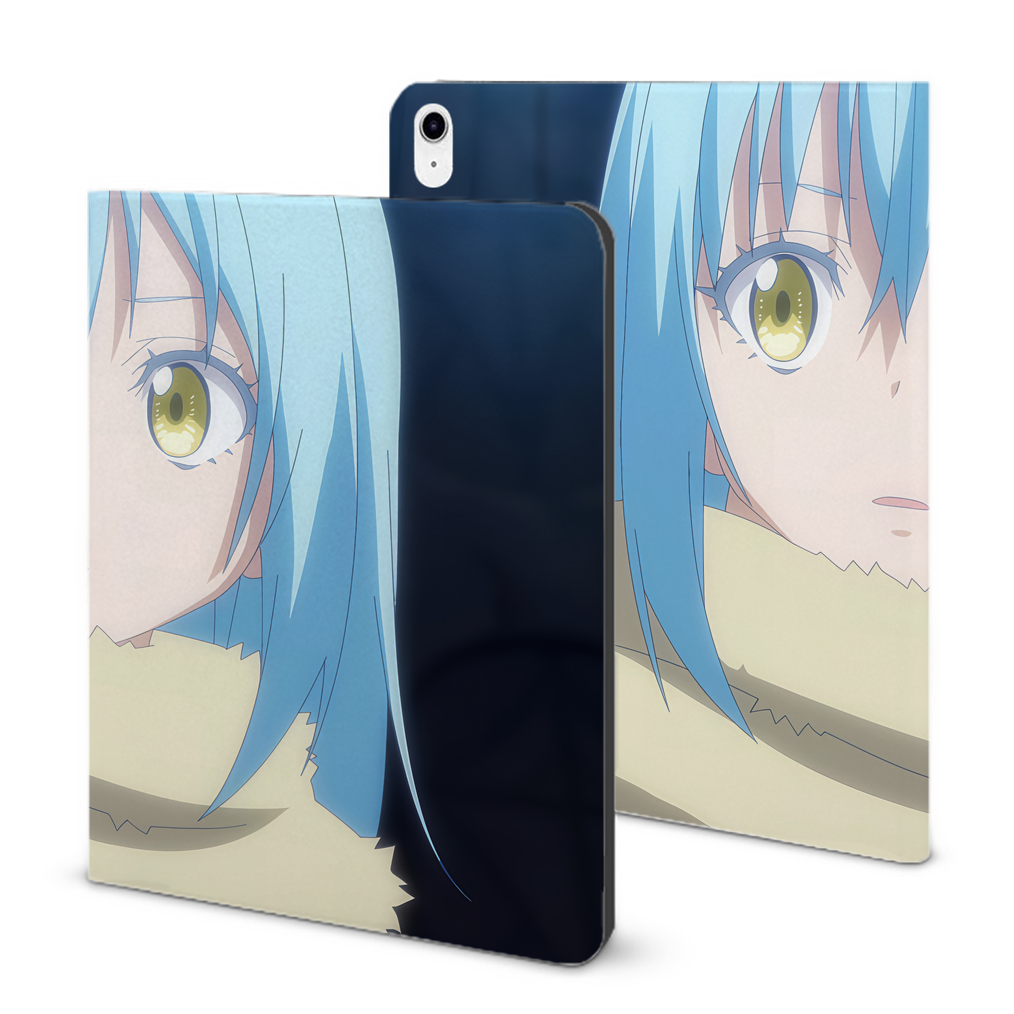 （画像用） 転スラ Regarding Reincarnated to Slime IPad ケース ブック型 PUレザー TPU 耐衝撃 軽量 薄型 ペン収納なし 全面保護 IPad 各モデル対応